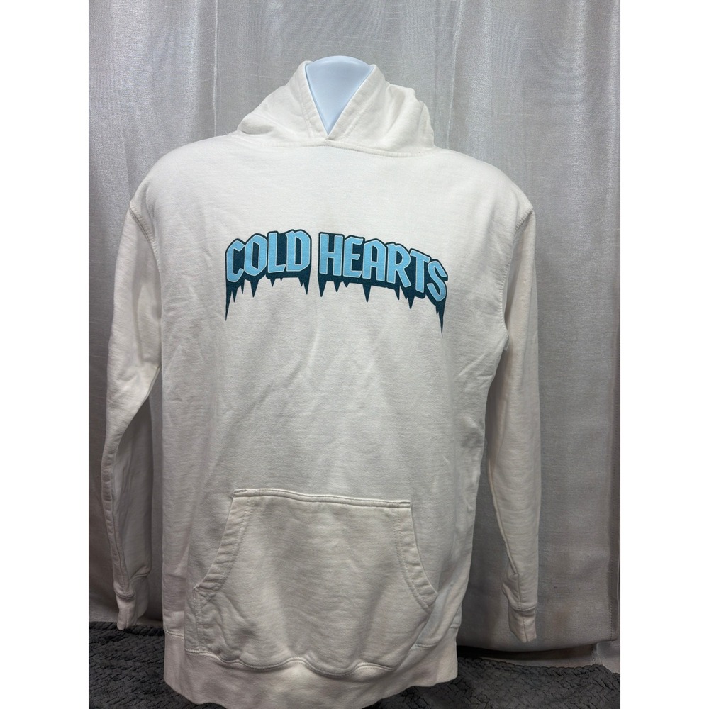 Overtime Cold Hearts Graphic Hoodie White Kids XL Basketball Sweatshirt SS4001YP